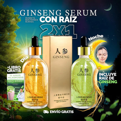 ¡2x1 en Serum Ginseng Día y Noche®! con un 30% de descuento + Libro Ginseng + ENVÍO GRATIS! ✨